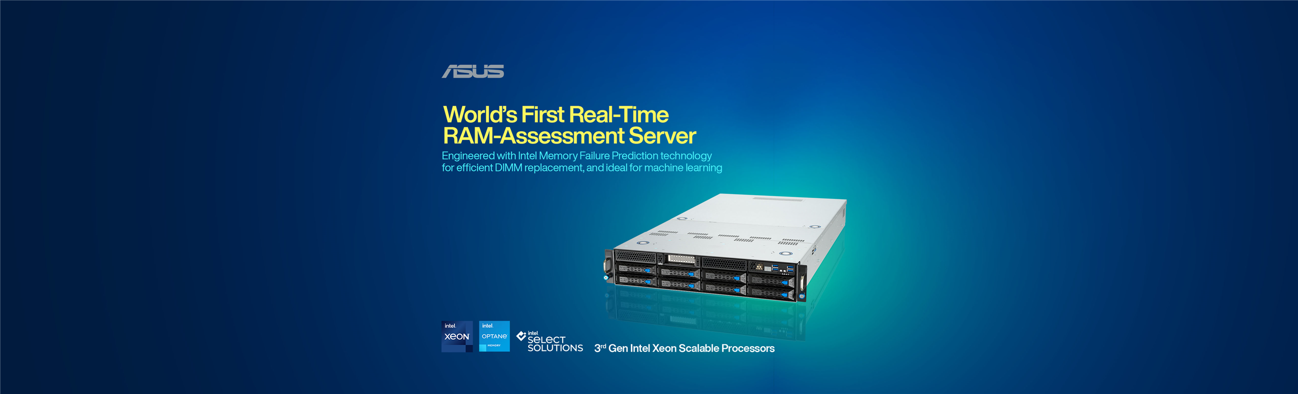 Intel 3rd gen Xeon server product photo with Intel chipset logos