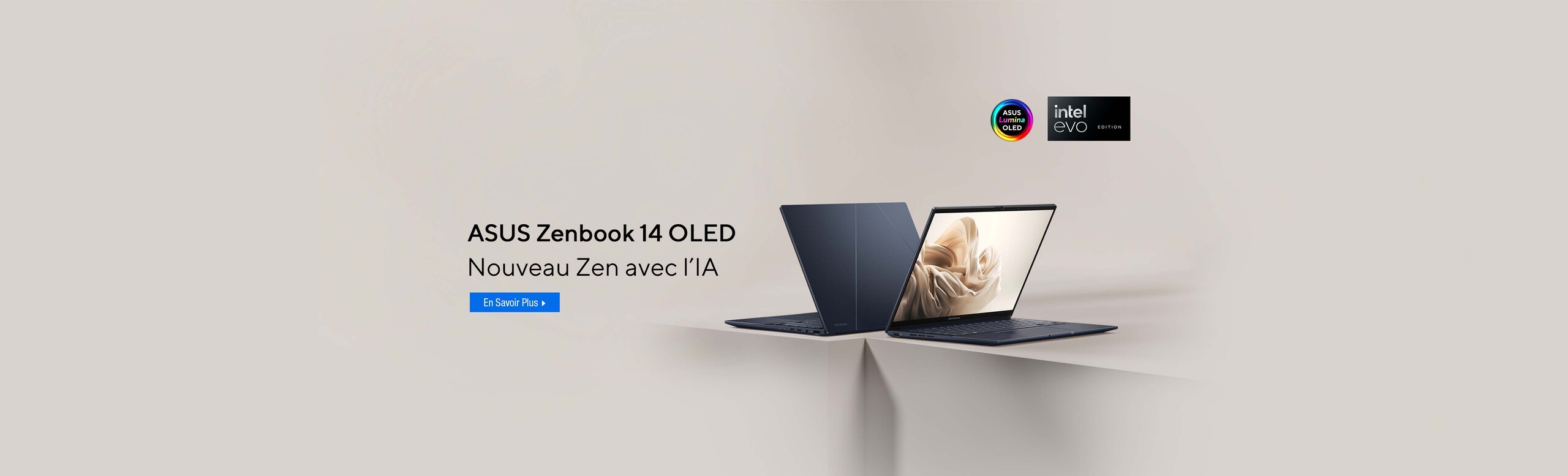 Zenbook 14 OLED Zenbook 14 OLED Nouveau Zen avec l'IA En savoir plus >